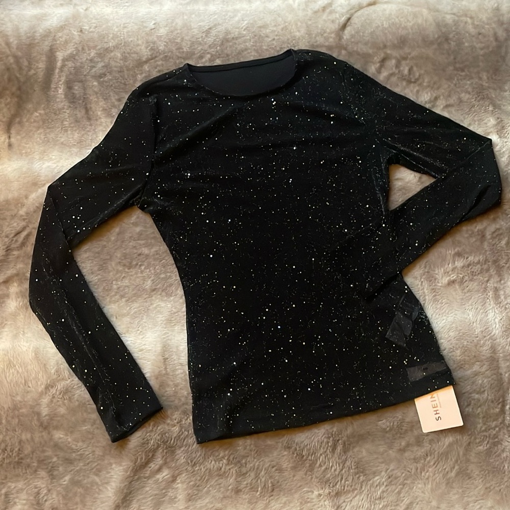 Sheer Glitter Top - Picture 2 of 5